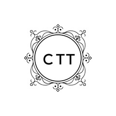 CTT creative minimalist letter logo.