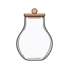 zero eco friendly jar cartoon vector illustration