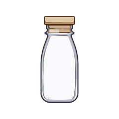 cork eco friendly jar cartoon vector illustration