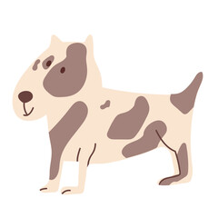 Bull terrier . Vector hand drawn illustration isolated on white.