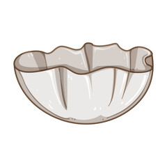 porcelain decorative bowl cartoon vector illustration