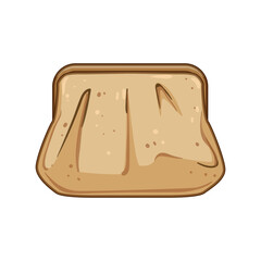 elegant clutch bag cartoon vector illustration