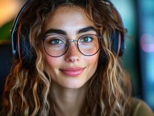 Obraz premium Empathetic Online Customer Service Representative Assisting Clients via Video Call Enhancing Customer Experience Through Virtual Interactions Explore how skilled professionals deliver personalized