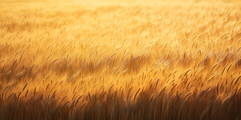 Golden Wheat Field at Sunset: A Serene Landscape