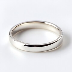 Classic and elegant, this simple wedding band is a timeless symbol of commitment.  Its sleek design and polished finish make it a perfect choice for everyday wear.