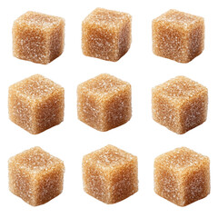 Nine brown sugar cubes sweet treat deliciousness