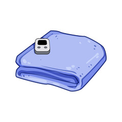 warmth blanket heated cartoon vector illustration