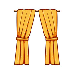 privacy blackout curtains cartoon vector illustration