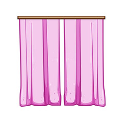 thermal blackout curtains cartoon vector illustration