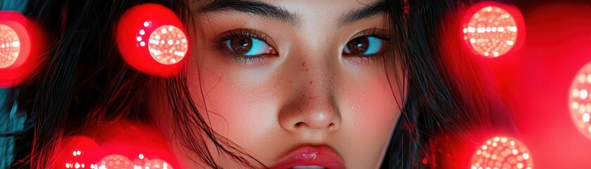 Obraz premium Experience personalized healthcare with AI This striking image showcases a virtual consultation with an AI health assistant, providing tailored wellness recommendations for a radiant, healthy