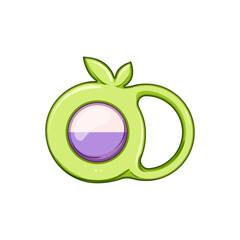 infant baby rattle cartoon vector illustration