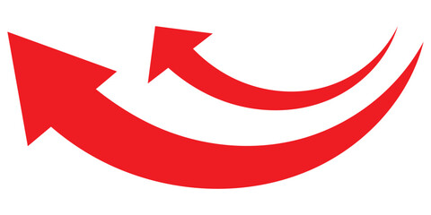 Black arrows icon vector set. Bold arrow symbol curved flat design isolated