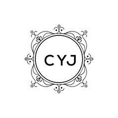 CYJ creative minimalist letter logo.