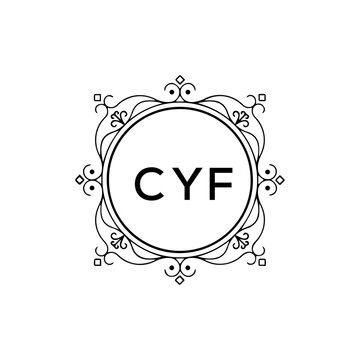 CYF creative minimalist letter logo.