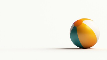 Isolated beach ball on white background
