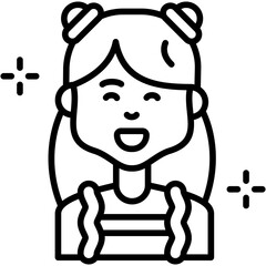 Little Girl Icon Vector Element