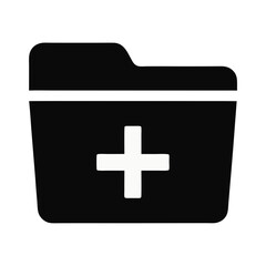 Obraz premium minimal health folder flat icon for apps and websites 