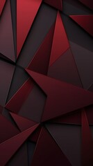 Abstract Geometric Pattern of Triangular Shapes in Red and Black