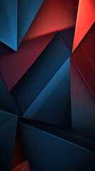 Abstract Geometric Shapes in Red and Blue