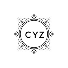 CYZ creative minimalist letter logo.