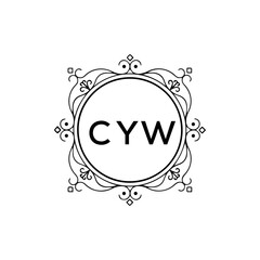 CYW creative minimalist letter logo.