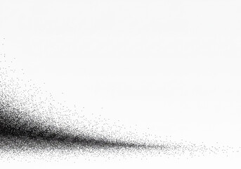 データ可視化を思わせるドットパターン密度変化、右下四角形領域のみシンプルな単色面。