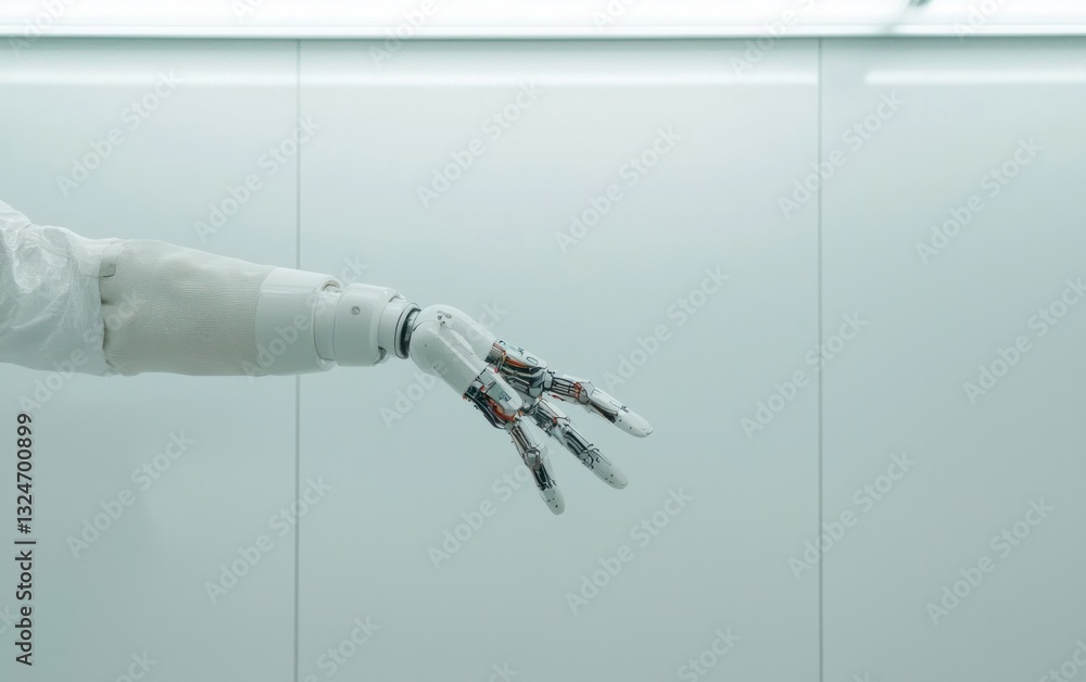 Poster robotic arm reaching in minimalist setting