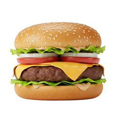 hamburger on transparent background