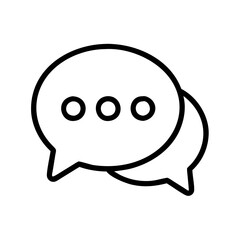 chat icon on a white background