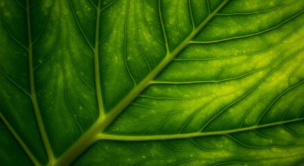 abstract green leaf texture, nature background, tropical leaf