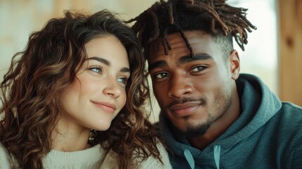 An intimate gaze between a couple captures the essence of love and trust, surrounded by a warm atmosphere that enhances their connection and emotional bond.