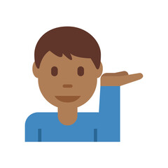 Person Tipping Hand (Dark Skin)
