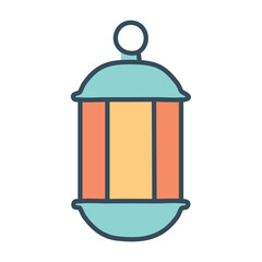 Festive hanging lantern, colorful design, elegant