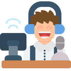 Streamer Icon Vector Element