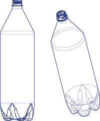 Two Plastic Water Bottle