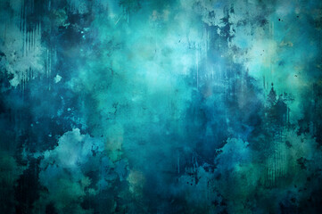 Obraz premium Abstract artistic background with blue and green textures featuring gradient colors, soft lighting, and a weathered look for creative projects or digital art