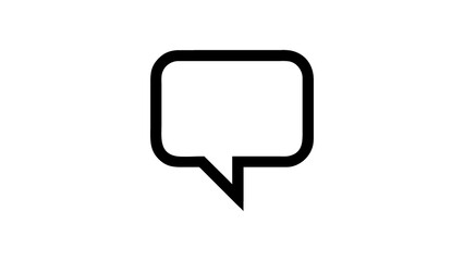Fototapeta premium Speech bubble / speech balloon or chat bubble line art icon for apps and websites