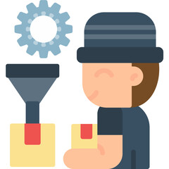 Working on Product Icon Vector Element