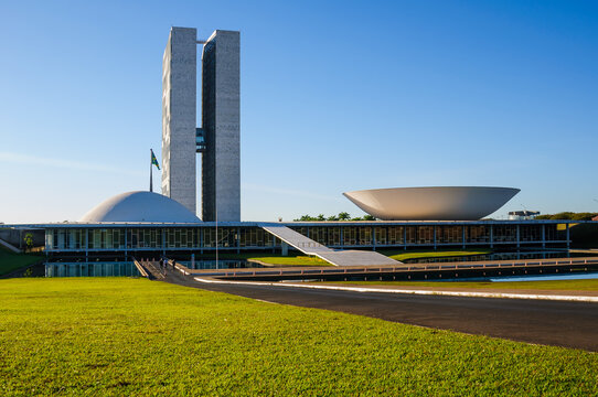 Edif&iacute;cio do Congresso Nacional em Bras&iacute;lia - Sede do Poder Legislativo C&acirc;mara dos Deputados e Senado
