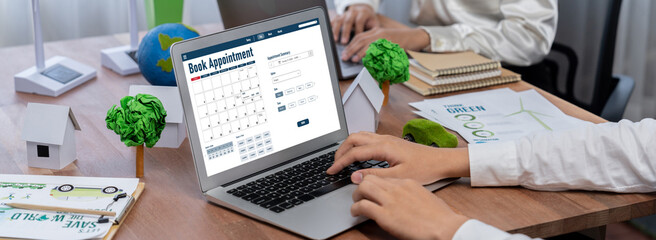 Online applointment booking calendar for brisk regristration on the internet website