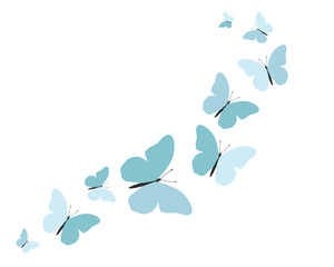 blue butterfly flower positive quote hand