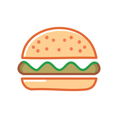 Simple cartoon burger illustration