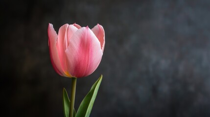 Naklejka premium Pink Tulip in Vase