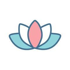 Simple stylized lotus flower illustration