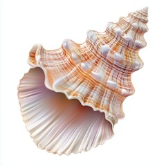 Sea shell. Vector illustration. Eps 10. Isolated on white background.