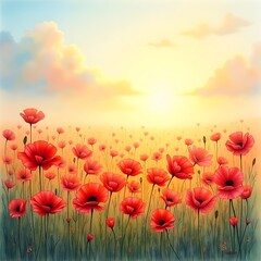 Fototapeta premium field of tulips