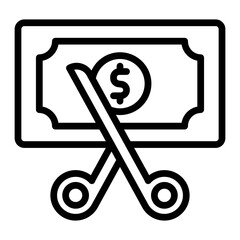 Tax Deduction Vector Line Icon Design