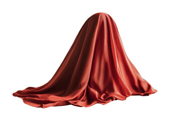 Naklejka premium Draped red fabric: elegance in simplicity, cut out