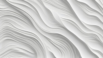 Stylish modern monochrome minimalist white wave abstract pattern background
