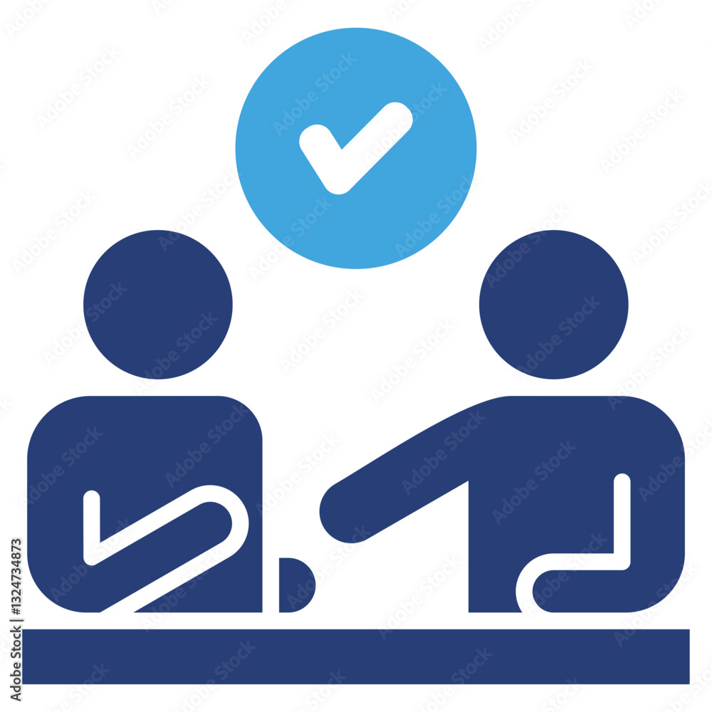 Poster negotiation two color icon